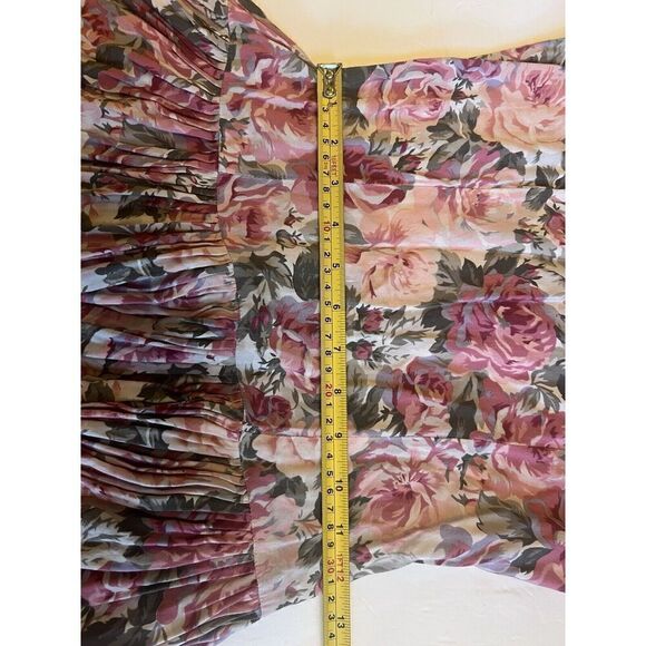 Eileen West Dress Size 8 Multi Floral Midi Button Back Prairiecore Pockets Vtg - Picture 11 of 12
